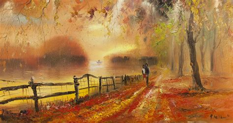 Autumn Impression Last Artworks Pavel Mitkov Autumn Painting