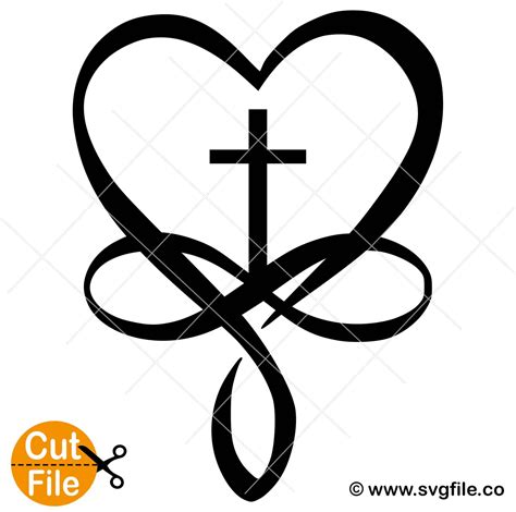 Heart Cross Svg 099 Cent Svg Files Life Time Access