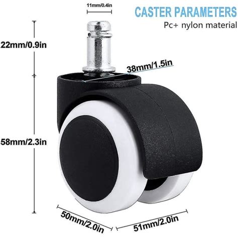 Hjul F R Kontorsstolar Delar Tysta H Rda Golv Hjul Sv Ngbara