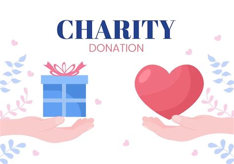 Premium Vector Love Charity Or Giving Donation Via Volunteer Team
