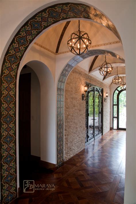 Arched And Groin Vault Entry Hall Mediterranean Hall Los Angeles