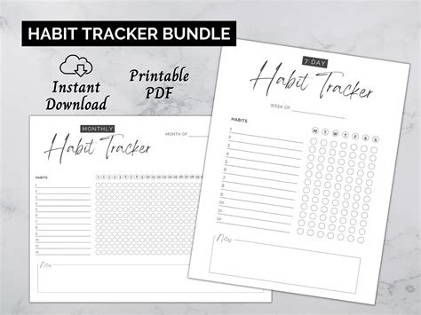 Stationery Design Stationery Paper Health Tracker Habit Tracker