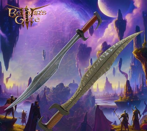 Hand Forged Bg3 Githyanki Sword Replica 33 Real Carbon Steel Blade