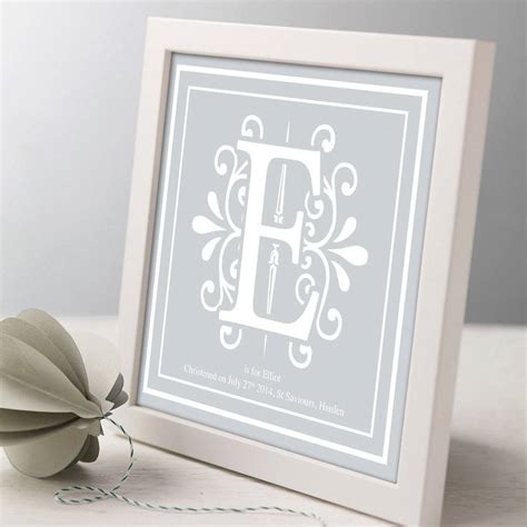 Personalised Framed Initial Name Print By Modo Creative