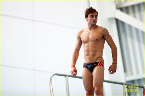 Tom Daley Celebrates Double Gold Win At National Diving Cup Photo