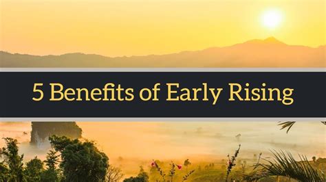 5 Benefits Of Early Rising Why We Should Waking Up Early Youtube