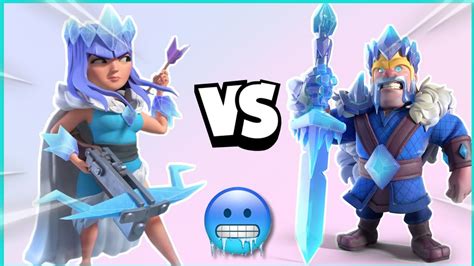 The Ice King Vs Queen Clash Of Clans Coc Youtube