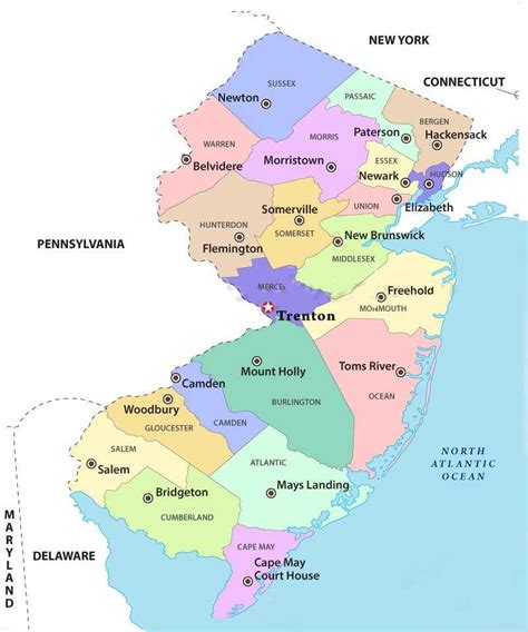 Map Of New Jersey State Map Of Usa United States Maps