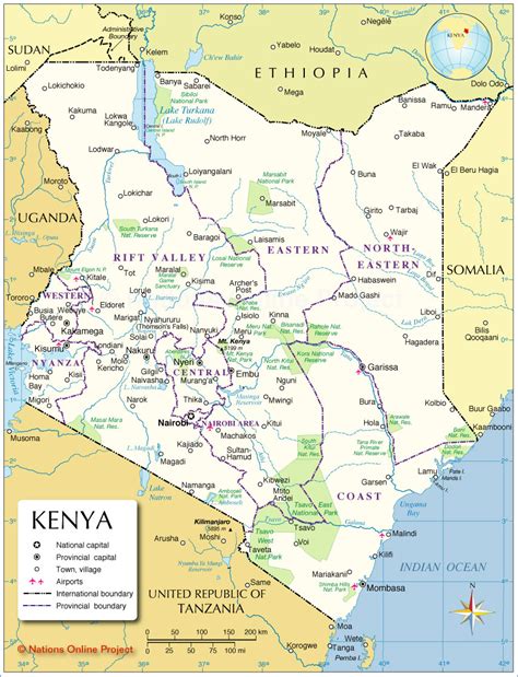 Political Map Of Kenya Map Vector