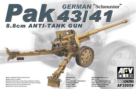 โมเดลปืนใหญ่ Pak 4341 German 88 Cm Anti Tank Gun 135