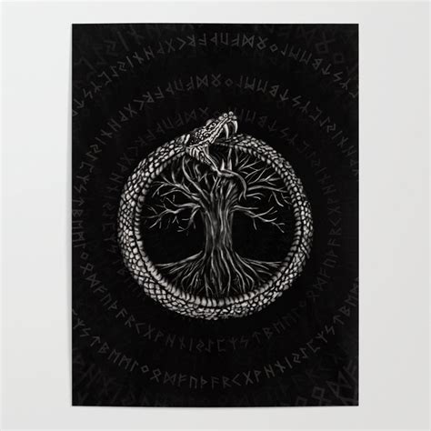 Ouroboros With Tree Of Life Poster By Creativemotions Society6