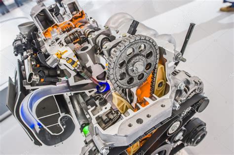Car Engine Cutaway Detailed Motor Stock Editorial Photo © Kozzi2