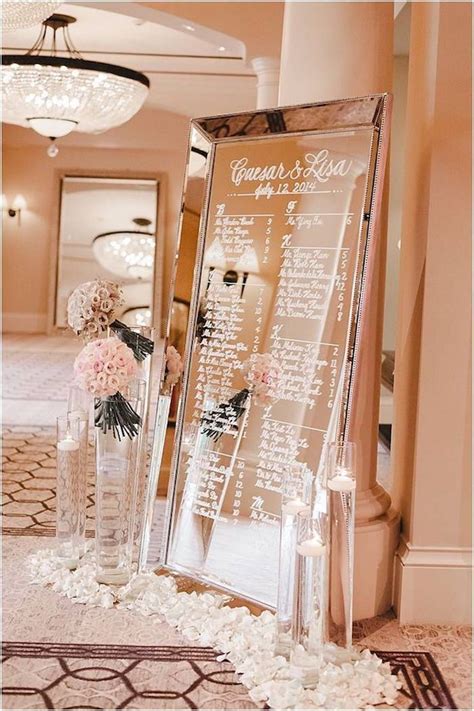 How Pretty Is This Mirror For A Seating Chart This Would Work