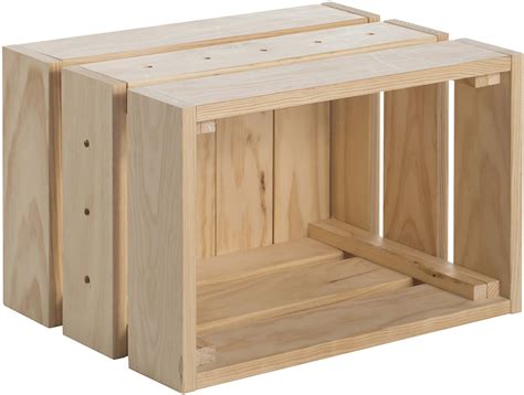 caisse en pin massif modulable home box moyenne