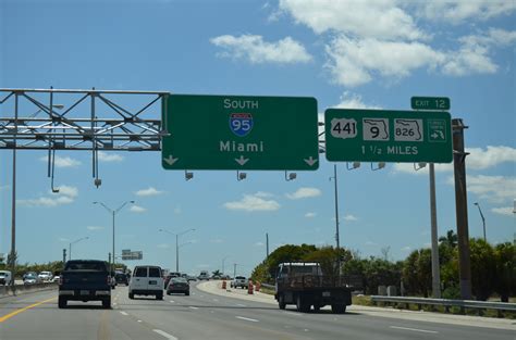 Interstate 95 South Broward County To Miami Aaroads Florida