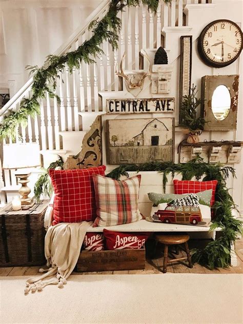 Rustic Christmas Farmhouse Entryway Liz Marie Blog