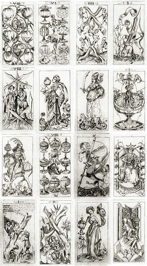 South German Engraver Unique Tarot Decks Fortune Cards