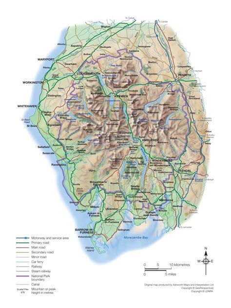 Lake District Map Lake District England Lake District Illustrated Map