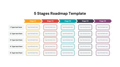 5 Stages Roadmap Powerpoint Template Free Download Now