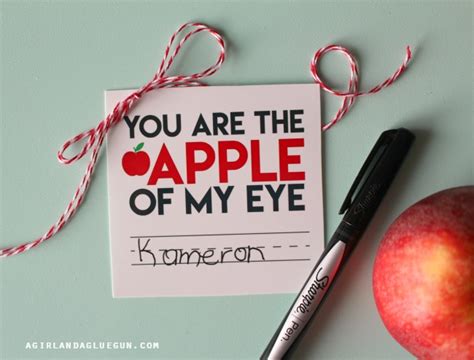 You're the apple in my eye. An apple for the teacher | Skip To My Lou