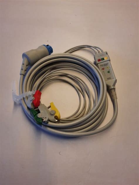 Ecg Cable 3 Lead Trunk Cable 3meter Peters Instru