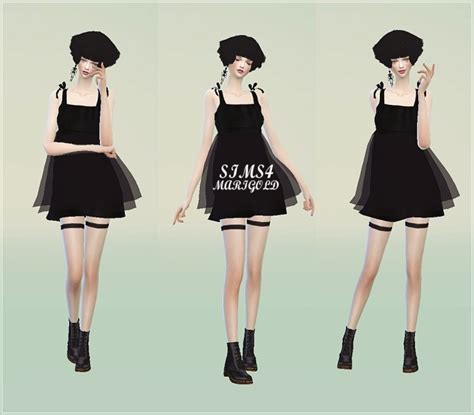 My Sims 4 Blog Chiffon Dress By Marigold