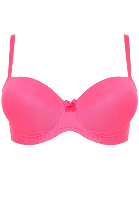 Hot Pink T Shirt Bra Sizes 38dd To 48g Yours Clothing
