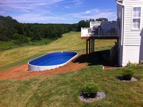 Image Result For Above Ground Pools On Sloping Landscape In Ground