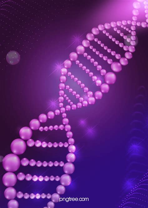 Background Of Purple Gradient Biomolecule Dna Chain Wallpaper Image For