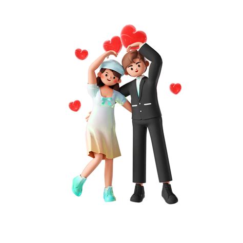 3d Rendering Cartoon Couple Image Illustration 18872261 Png