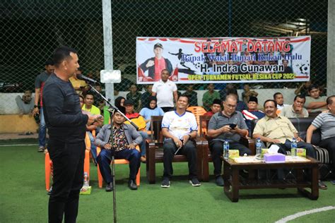 Pembukaan Open Turnamen Resika Cup 2022 Wabup Indra Gunawan Berikan