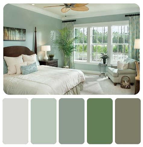 Cool Green Bedroom Scheme Bedroom Color Schemes Bedroom Colors Bedroom Design