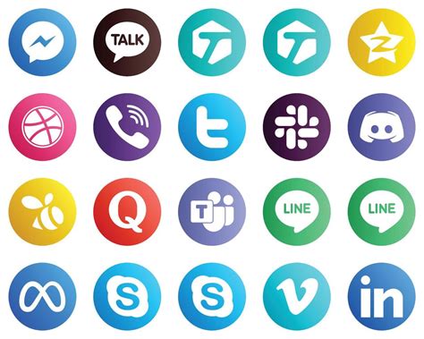 All In One Social Media Icon Set 20 Icons Such As Text Discord
