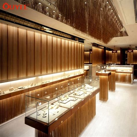 Luxury Wood Glass Jewellery Showcase Design For Jewelry Shop - Buy ...