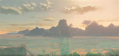 Hyrule At Sunset From Eventide Island Rbotwscenery