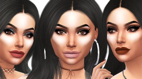 Kylie Jenner Glow Up Full Cc List The Sims 4 Makeover Cas Youtube