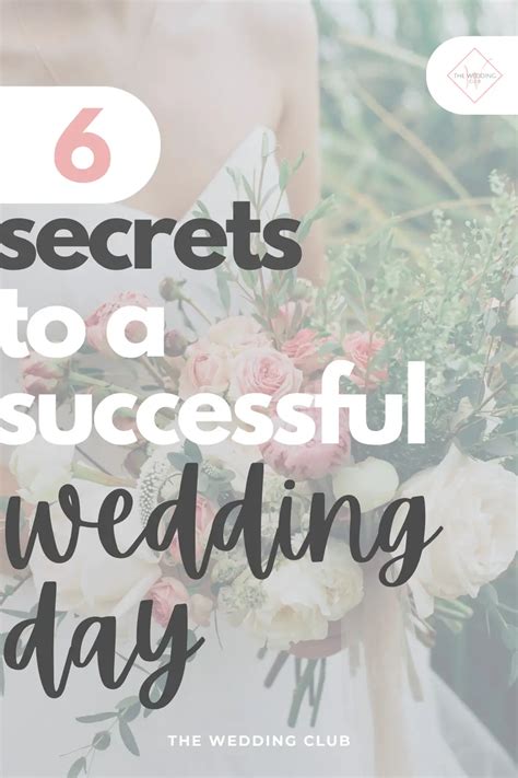 6 Secrets To A Successful Wedding Day The Wedding Club