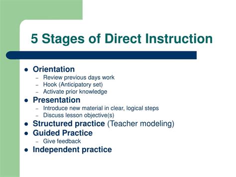 Ppt Direct Instruction Model Powerpoint Presentation Free Download