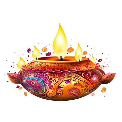 Colorido Festival De Diwali Hermosa Pancarta Con Atractivo Diya Png