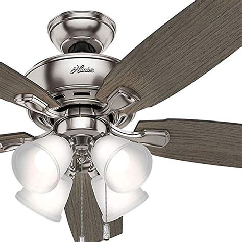 These are budget friendly and a cleaner energy does hunter have a guarantee on their ceiling fans? Hunter Fan 52 inch Brushed Nickel Ceiling Fan with Four ...