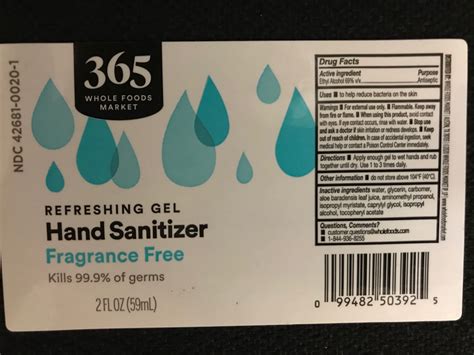 With a large 210 wipe container that is perfect for the house or the office, clean hands are always within reach! NDC 42681-0020 Whole Foods Market Hand Sanitizer Ethyl Alcohol