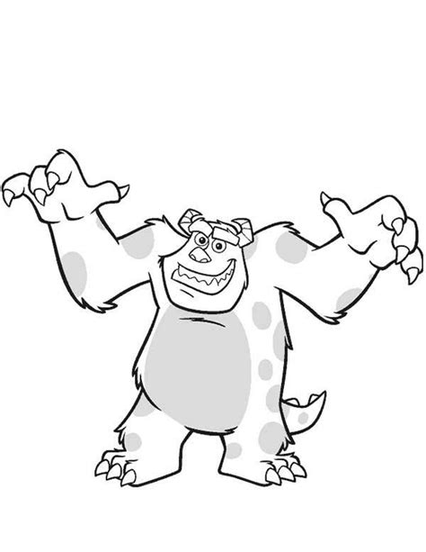 Monsters Inc Sulley Is Trying To Scare You In Monsters Inc Coloring Page Monsters Inc