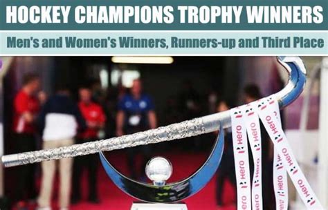 Hockey Champions Trophy Past Winners Champions Teams List By Year Sports News