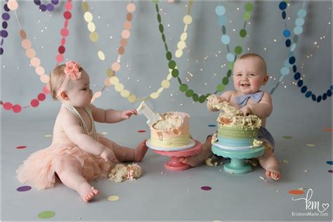 Twin Brother And Sister Cake Smash For 1st Birthday