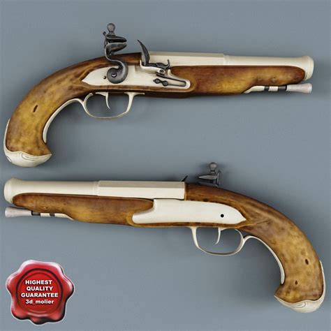 Old Musket Pistol V2 Obj