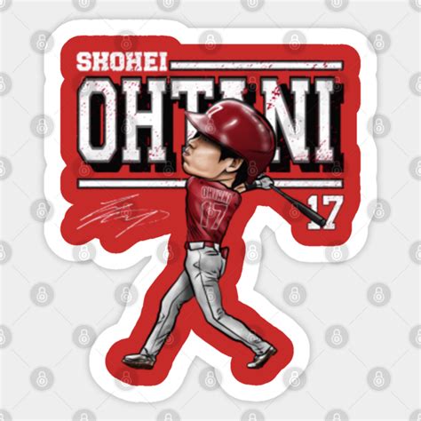 Shohei Ohtani Cartoon Shohei Ohtani Sticker Teepublic