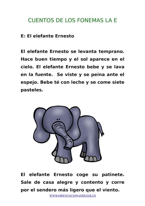 Calaméo El Cuento Del Fonema E El Elefante Ernesto