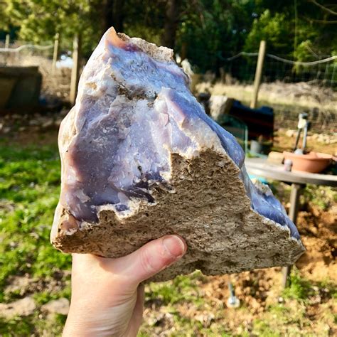 4386g Massive Blue Purple Chalcedony Lapidary Rough For Cabochon