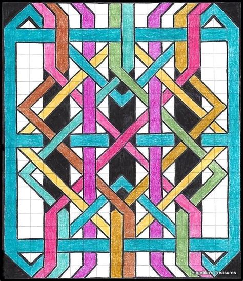 Graph Paper Art Made By Myself Geometry In Squares Pinterest