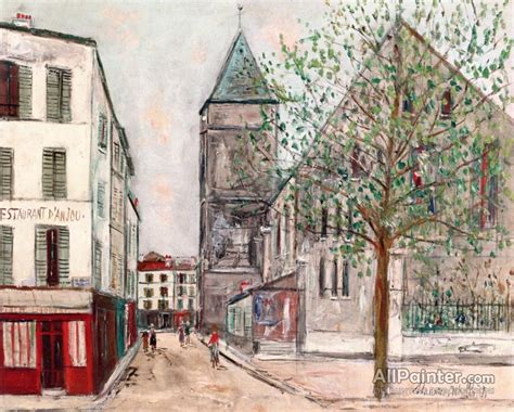 Maurice Utrillo Scene In Montmartre Oil Painting Reproductions For Sale